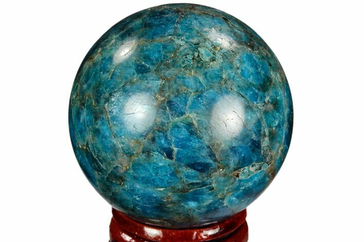 Bright Blue Apatite Sphere - Madagascar #121860